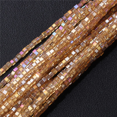 Perla od prirodnog granata Mala 2-3 mm fasetirana četvrtasta kvarca za izradu nakita Diy Ogrlica Narukvica Pribor za gležanj 15 inča/žila