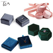 Baršunasta kutija Samtana kutija za drangulije Kutija za vjenčane darove Zaručnička kutija za prijedloge za prstene Držač za ogrlicu Spremnik Pakiranje za privjeske