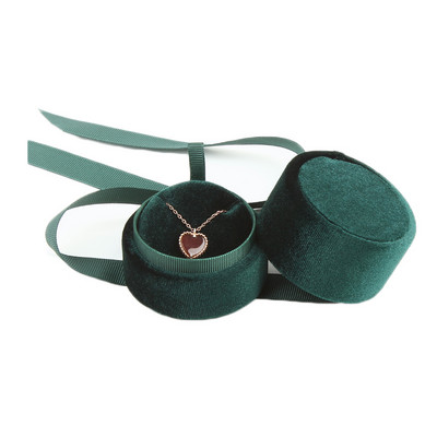 Baršunasta kutija Samtana kutija za drangulije Kutija za vjenčane darove Zaručnička kutija za prijedloge za prstene Držač za ogrlicu Spremnik Pakiranje za privjeske