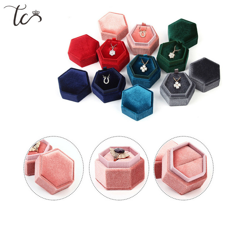 Baršunasta kutija Samtana kutija za drangulije Kutija za vjenčane darove Zaručnička kutija za prijedloge za prstene Držač za ogrlicu Spremnik Pakiranje za privjeske