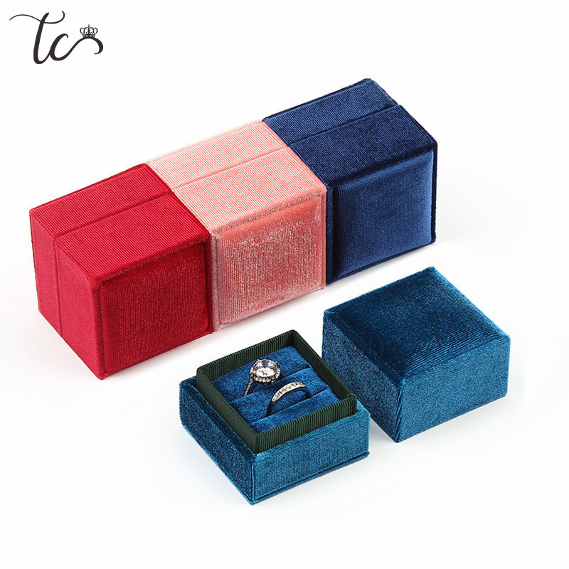 Baršunasta kutija Samtana kutija za drangulije Kutija za vjenčane darove Zaručnička kutija za prijedloge za prstene Držač za ogrlicu Spremnik Pakiranje za privjeske