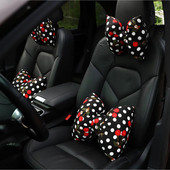 Naslon za glavu u automobilu. Slatka mašna i trešnja. Jastuk za ženski struk Lumbalni jastuk. Kreativni jastuk za glavu u automobilu, ukrasi za jastuke za vrat.