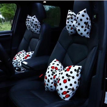 Προσκέφαλο αυτοκινήτου Χαριτωμένο γυναικείο μαξιλάρι μέσης κεράσι Δημιουργικό μαξιλάρι κεφαλής αυτοκινήτου Διακοσμήσεις για λαιμόκοψη