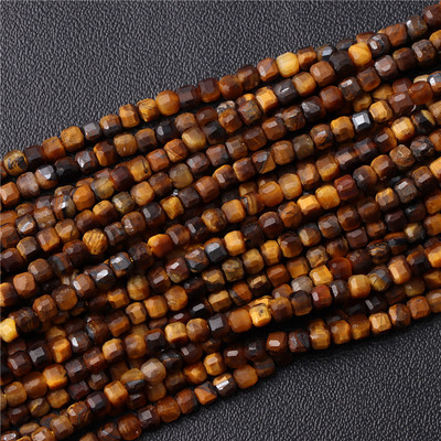 Vruća prirodna fasetirana kamena perla 2-3 mm mala kvadratna staklena kocka od kvarcnog granata Rasute perle za izradu nakita Dodaci za ručni rad