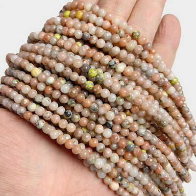 4 mm prirodni ružičasti rhdonite Agat Jaspers kamene perle Okrugle žadne kuglice labave razmaknice za izradu nakita DIY narukvica Accessori 15''