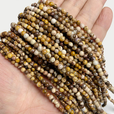 4 mm prirodni ružičasti rhdonite Agat Jaspers kamene perle Okrugle žadne kuglice labave razmaknice za izradu nakita DIY narukvica Accessori 15''