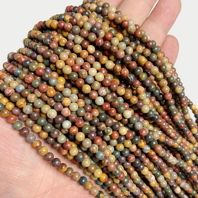 4 mm prirodni ružičasti rhdonite Agat Jaspers kamene perle Okrugle žadne kuglice labave razmaknice za izradu nakita DIY narukvica Accessori 15''