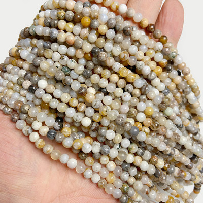 4 mm prirodni ružičasti rhdonite Agat Jaspers kamene perle Okrugle žadne kuglice labave razmaknice za izradu nakita DIY narukvica Accessori 15''