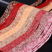 Novi dolazak Perle od ružičastog kamena Prirodni ružičasti kvarc Žad Jaspis Rondelle oblika Rasute perle za pribor za izradu nakita 2x4 mm