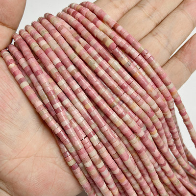 Novi dolazak Perle od ružičastog kamena Prirodni ružičasti kvarc Žad Jaspis Rondelle oblika Rasute perle za pribor za izradu nakita 2x4 mm