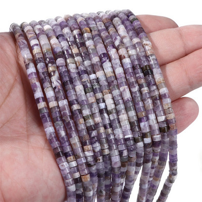 Novi dolazak Perle od ružičastog kamena Prirodni ružičasti kvarc Žad Jaspis Rondelle oblika Rasute perle za pribor za izradu nakita 2x4 mm