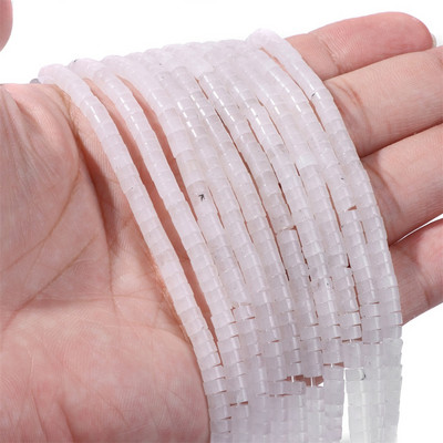 Novi dolazak Perle od ružičastog kamena Prirodni ružičasti kvarc Žad Jaspis Rondelle oblika Rasute perle za pribor za izradu nakita 2x4 mm