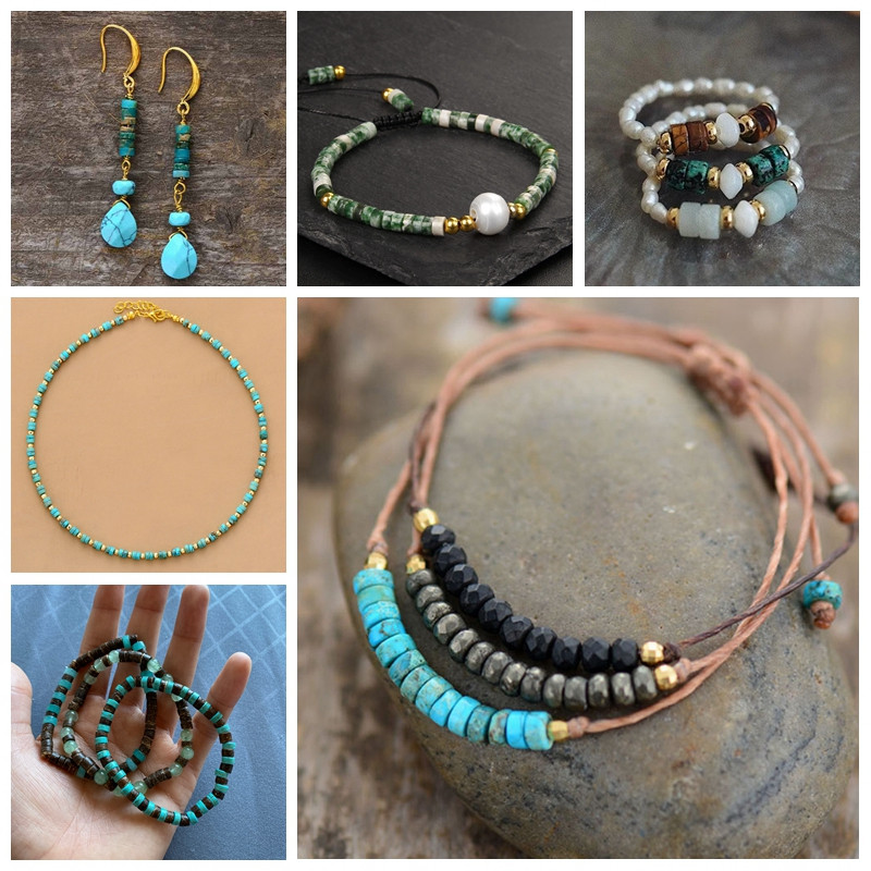 Novi dolazak Perle od ružičastog kamena Prirodni ružičasti kvarc Žad Jaspis Rondelle oblika Rasute perle za pribor za izradu nakita 2x4 mm