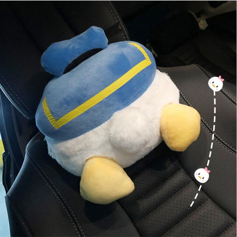 Pernă de pluș pentru mașină de desene animate Pernă de sprijin lombar Desene animată drăguță pernă pentru tetieră creativă pentru gât