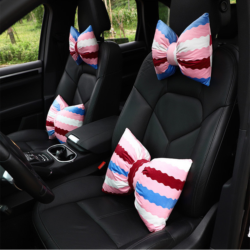 Novi jastuk za naslon za glavu automobila, slatka šarena duga, kreativni jastuk za vrat za automobil, lumbalni jastuk za pojas, unutarnja dekoracija automobila