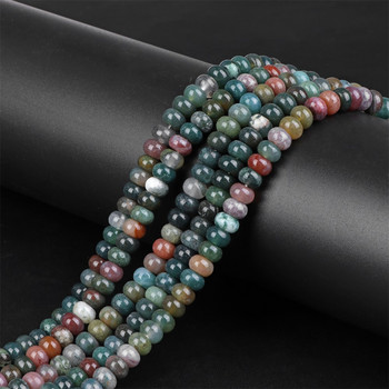 Φυσικό σχήμα Rondelle Stone Bead Αχάτης χαλαζίας Loose Spacer Beads Fit Κοσμήματα κατασκευής βραχιόλι Σκουλαρίκια κολιέ Αξεσουάρ 15\