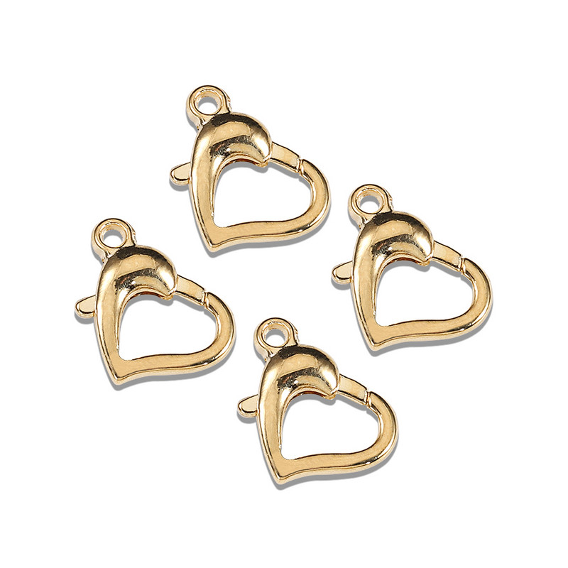 50 komada Kuka s kopčom od jastoga 10/12/14 mm Konektorska komponenta u obliku ljubavnog srca za izradu nakita Ogrlica Narukvica Lanac DIY nalazi