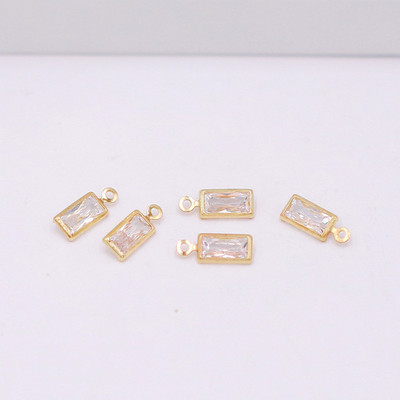 5 komada Geometrijski privjesci s umetnutim cirkonom Okvir zlatne boje Mali privjesci za izradu nakita DIY Naušnice Ogrlica Dodaci za privjeske
