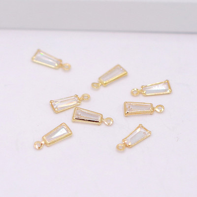 5 komada Geometrijski privjesci s umetnutim cirkonom Okvir zlatne boje Mali privjesci za izradu nakita DIY Naušnice Ogrlica Dodaci za privjeske