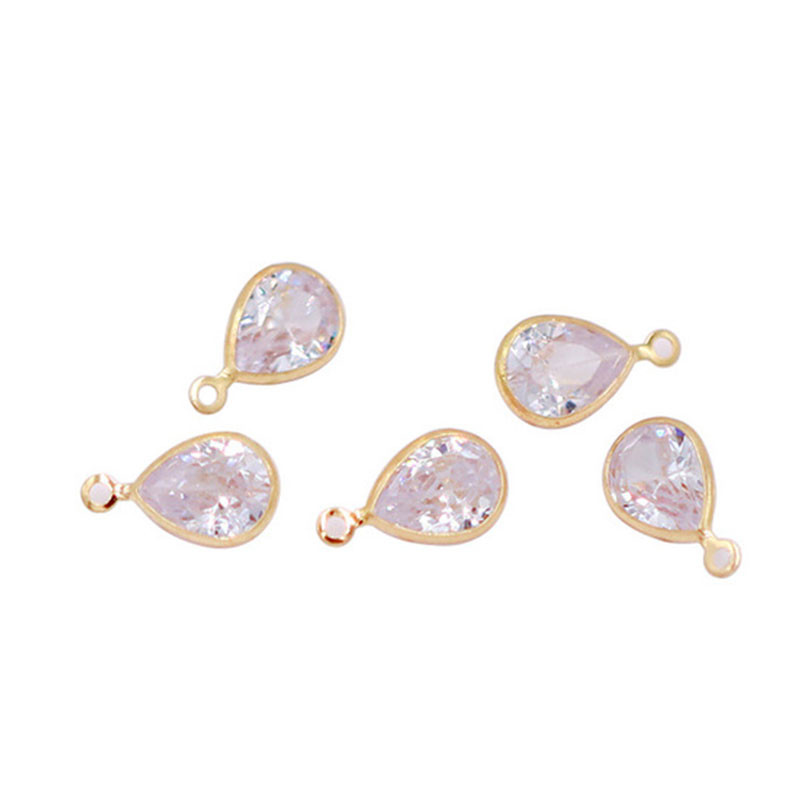 5 komada Geometrijski privjesci s umetnutim cirkonom Okvir zlatne boje Mali privjesci za izradu nakita DIY Naušnice Ogrlica Dodaci za privjeske