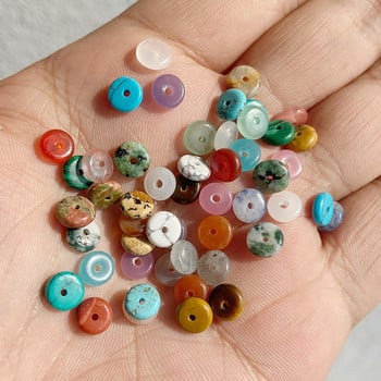 2*6mm φυσική πέτρα Spacer Beads Agates Tiger Eye Jades Heishi Flat Clips Shape Loose Bead για κοσμήματα DIY κολιέ βραχιόλι