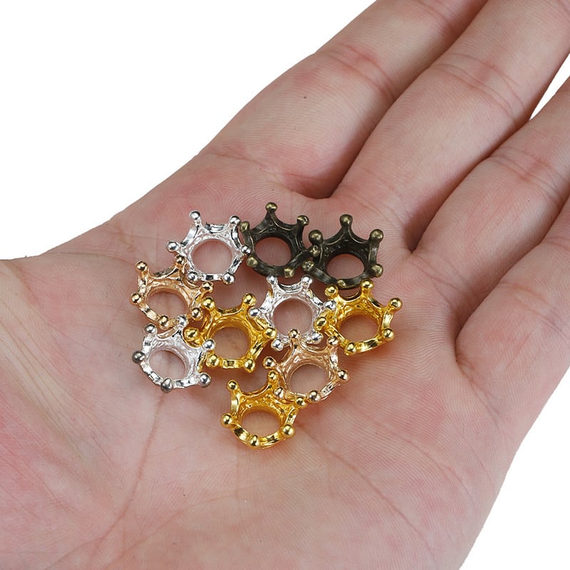 20db 14x6mm-es koronás varázslatok európai stílusú antik bronz/arany színű nyaklánc medál kiegészítők barkács ékszerkészítéshez