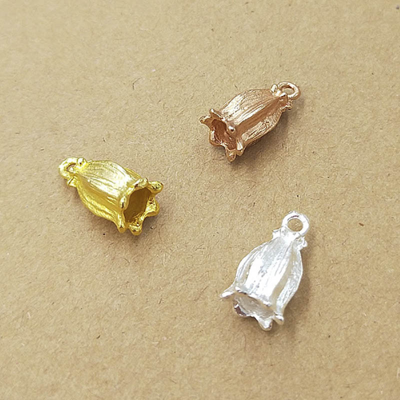 20 komada 7x16 mm čepovi s vrhom vrha kabela s kićankama Metalna ladica za cvijeće Konopac Stegnuti privjesak Privjesci Konektori za DIY izradu nakita Nalazi