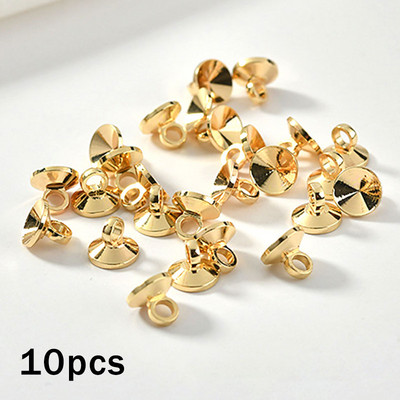 10-20 komada kupole od nehrđajućeg čelika u zlatnoj boji, biserni privjesak, konektor za privjesak, pristaje na 4/6/8/10 mm perle, nalazi za izradu nakita DIY
