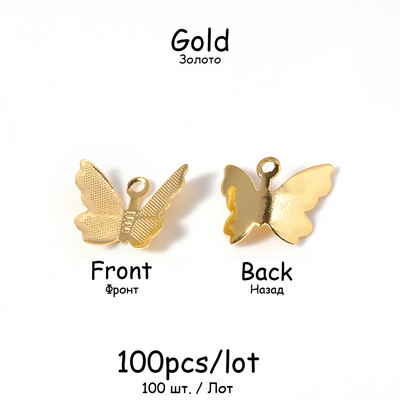 100 kom/lot 11x13 mm metalni filigranski leptir privjesci DIY ogrlica narukvice naušnice privjesci dodaci za izradu nakita