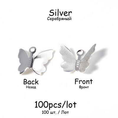 100 kom/lot 11x13 mm metalni filigranski leptir privjesci DIY ogrlica narukvice naušnice privjesci dodaci za izradu nakita