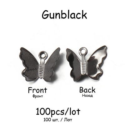 100 kom/lot 11x13 mm metalni filigranski leptir privjesci DIY ogrlica narukvice naušnice privjesci dodaci za izradu nakita