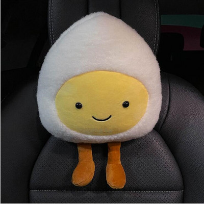 2021 Crtani slatki plišani žumanjak Navlaka za sigurnosni pojas Kreativna navlaka za volan Naslon za glavu Jastuk za vrat Ukras za unutrašnjost automobila