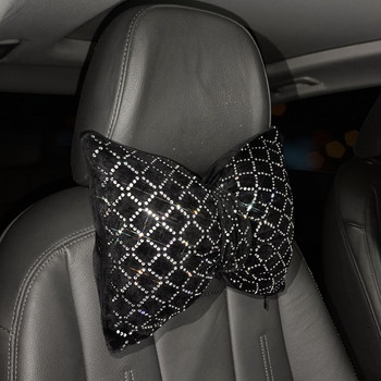 Πολύχρωμα στρας Full Diamond Bowknot Μόδα Sparking Car Διακοσμήσεις εσωτερικού χώρου Γενικό Προσκέφαλο Μαξιλάρι στη μέση αυτοκινήτου