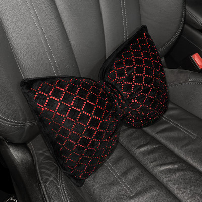 Värvilised rhinestones täis teemant vibusõlme mood sädelev auto interjööri kaunistused universaalne auto vöökoht kaela padi peatugi