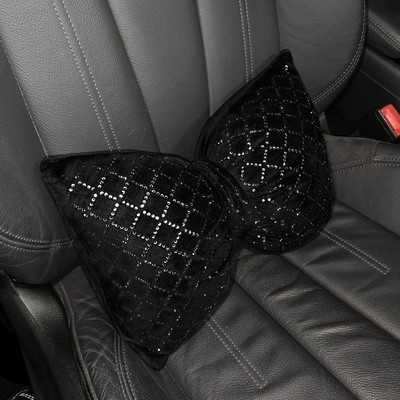 Värvilised rhinestones täis teemant vibusõlme mood sädelev auto interjööri kaunistused universaalne auto vöökoht kaela padi peatugi