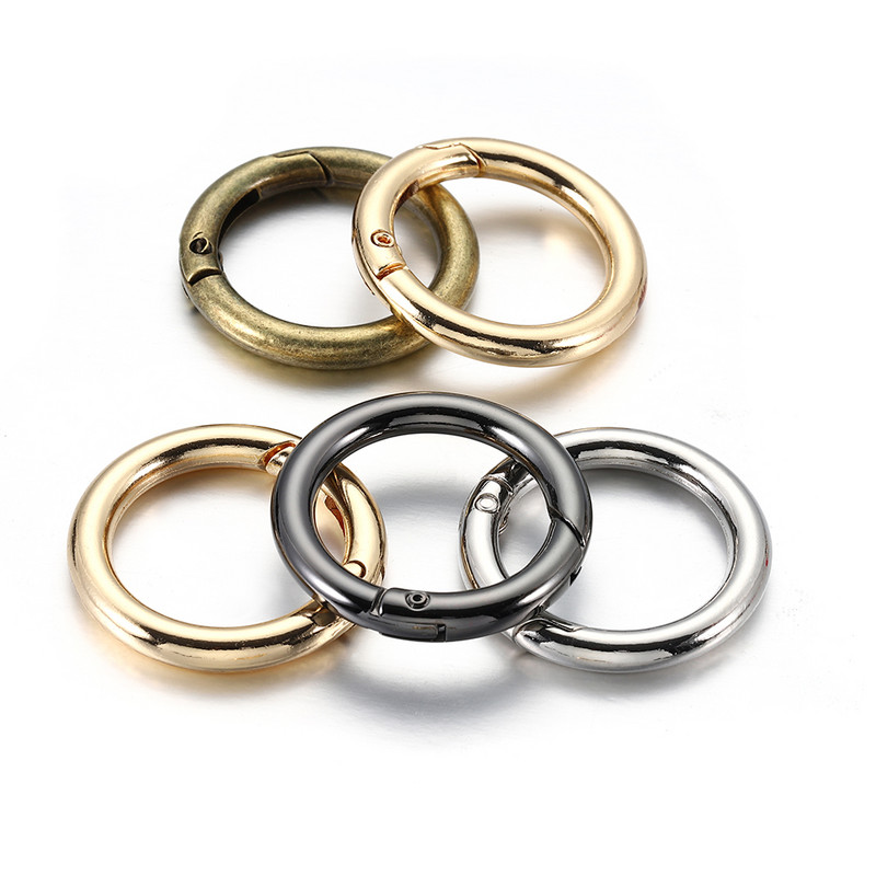 5 τεμάχια/παρτίδα Μπρελόκ Μεταλλικά O Ring κουμπώματα με ελατήρια Ανοιγόμενα λουράκια τσάντας αγκράφες Κούμπωμα με κούμπωμα αλυσίδας για σκύλους για DIY