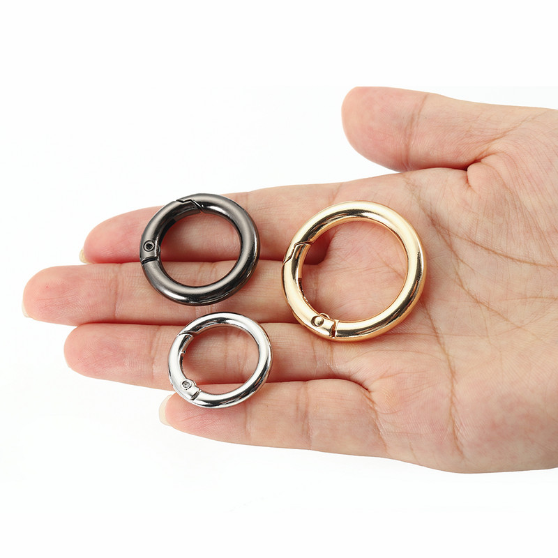 5 τεμάχια/παρτίδα Μπρελόκ Μεταλλικά O Ring κουμπώματα με ελατήρια Ανοιγόμενα λουράκια τσάντας αγκράφες Κούμπωμα με κούμπωμα αλυσίδας για σκύλους για DIY