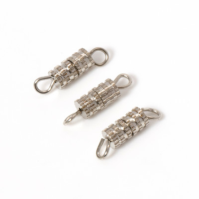 20 бр. Винтови закопчалки за гривни Конектори за Направи си сам бижута Аксесоари Златисто Сребърен цвят Цилиндър Закопчалки Затворена катарама 7x4 mm