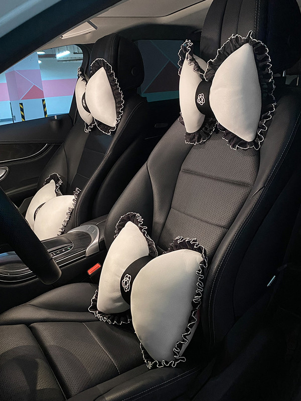 Crtani cvijet kamelije Novi dolazak Lumbalni pribor Automobilski jastuk za struk i vrat Naslon za glavu Jastuk Ukrasi za unutrašnjost