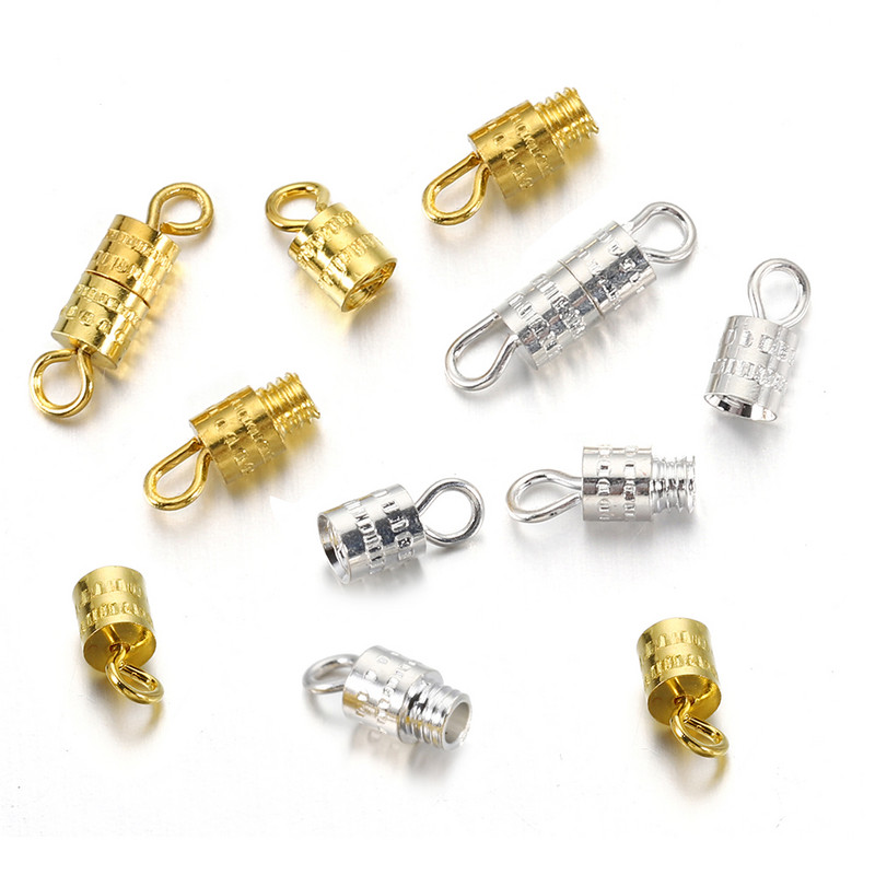 50 komada Ogrlica Narukvice Priključci za lanac Zlatno srebrna boja Vijak Kopča Zatvaranje Kopče Kuka za Diy pribor za izradu nakita