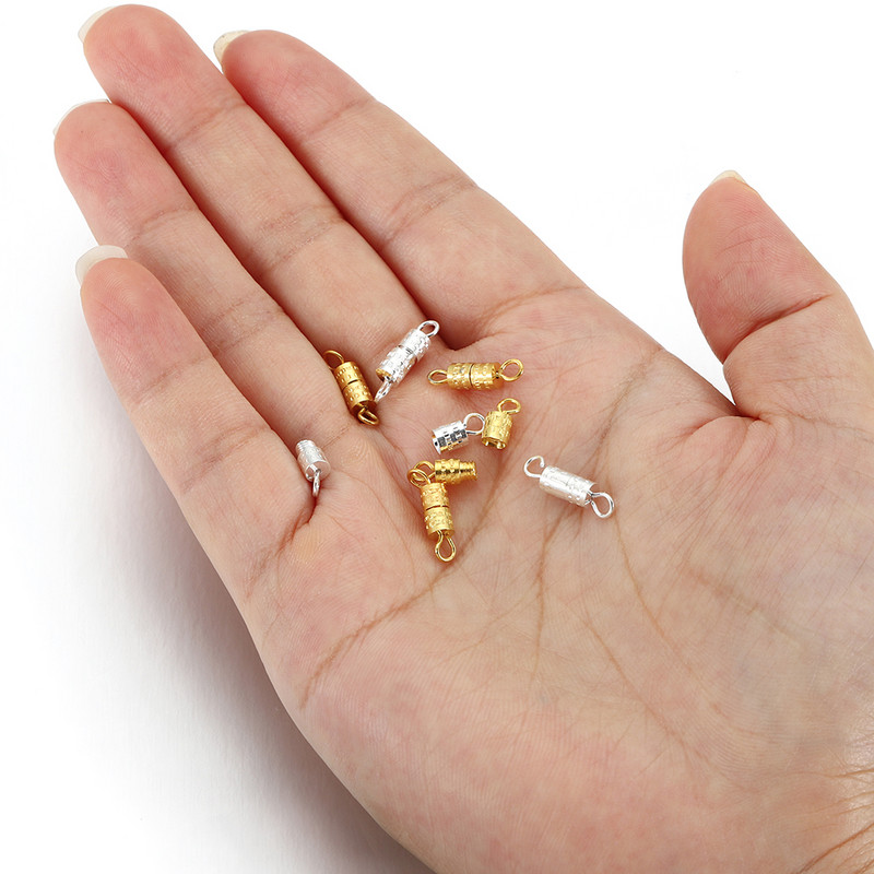 50 komada Ogrlica Narukvice Priključci za lanac Zlatno srebrna boja Vijak Kopča Zatvaranje Kopče Kuka za Diy pribor za izradu nakita