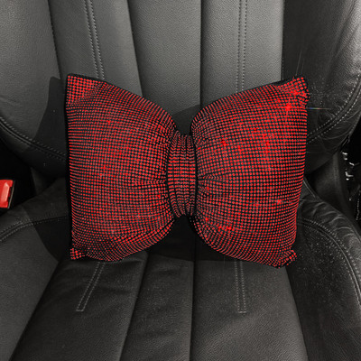 Šareni kamenčići s dijamantnom mašnom Modni svjetlucavi ukrasi za unutrašnjost automobila Univerzalni automobilski jastuk za oko struka Naslon za glavu