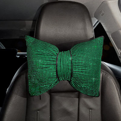 Šareni kamenčići s dijamantnom mašnom Modni svjetlucavi ukrasi za unutrašnjost automobila Univerzalni automobilski jastuk za oko struka Naslon za glavu