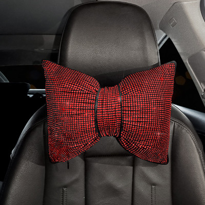 Šareni kamenčići s dijamantnom mašnom Modni svjetlucavi ukrasi za unutrašnjost automobila Univerzalni automobilski jastuk za oko struka Naslon za glavu