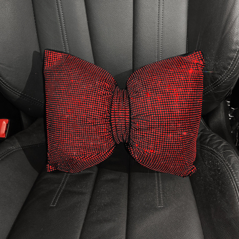 Šareni kamenčići s dijamantnom mašnom Modni svjetlucavi ukrasi za unutrašnjost automobila Univerzalni automobilski jastuk za oko struka Naslon za glavu