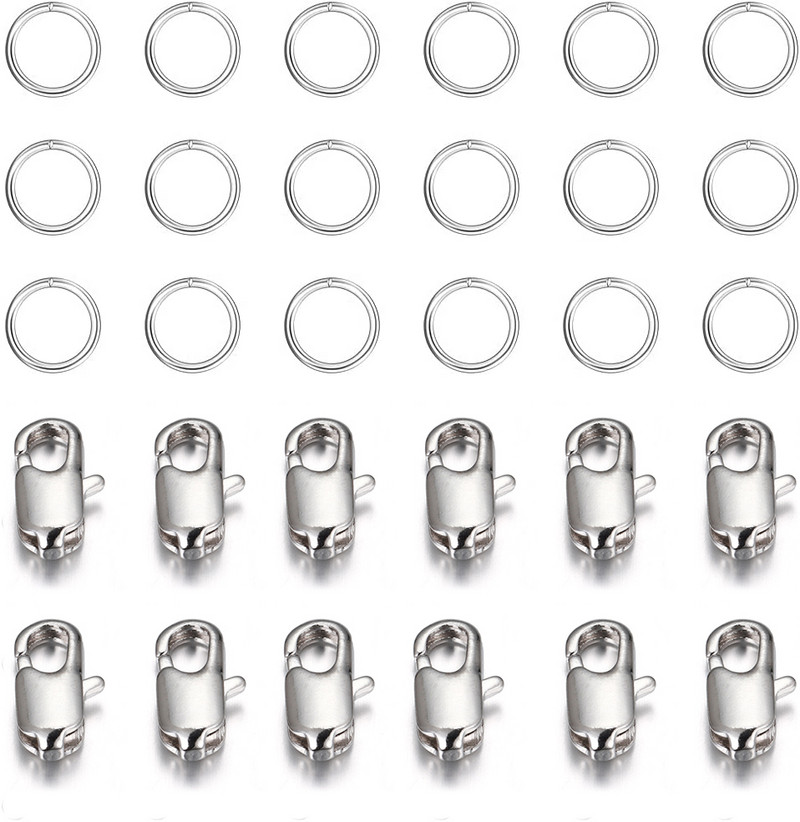 10 komada zlatne kopče od nehrđajućeg čelika s jastogom Kuka s 20 komada kompleta prstenova za skakanje za izradu nakita, narukvica, ogrlica, DIY pribor