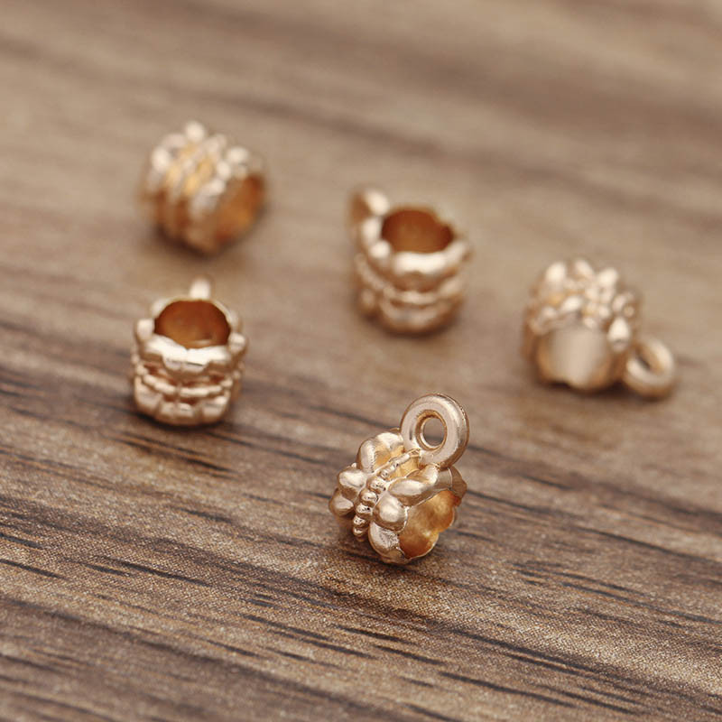 50 kom Tube Perle Bail Clips Zlatna boja Spacer Bead Charms Privjesak Kuka Kopče za Diy Izrada nakita Narukvica Ogrlica Nalazi