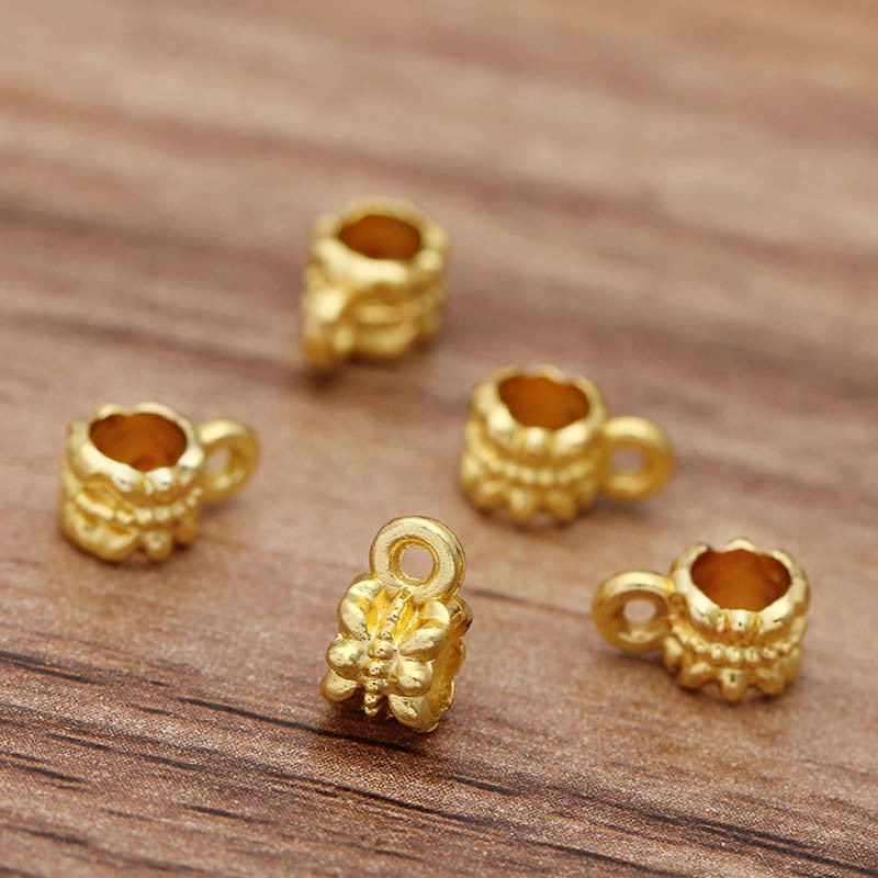 50 kom Tube Perle Bail Clips Zlatna boja Spacer Bead Charms Privjesak Kuka Kopče za Diy Izrada nakita Narukvica Ogrlica Nalazi