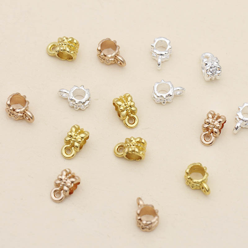 50 kom Tube Perle Bail Clips Zlatna boja Spacer Bead Charms Privjesak Kuka Kopče za Diy Izrada nakita Narukvica Ogrlica Nalazi