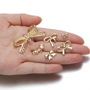 10 τμχ Φιόγκοι κόμποι Γούρια KC επιχρυσωμένα μενταγιόν μόδας για DIY κοσμήματα κατασκευής κολιέ βραχιόλι σκουλαρίκια Χειροτεχνία αξεσουάρ